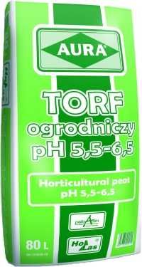 Torf ogrodniczy ph 3,5-4,5 Aura HolLas 80L torfy ogrodnicze ph 5,5-6,5