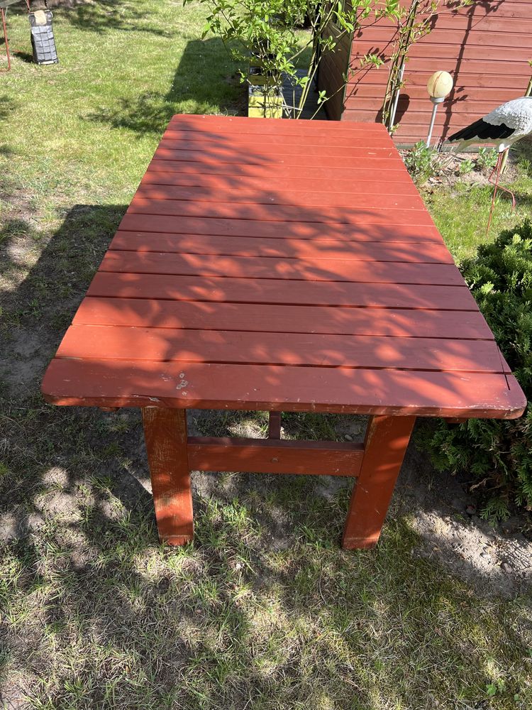 Stół drewniany malowany solidny 150 cm x 80