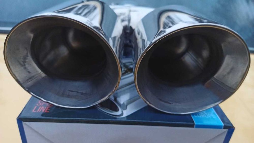 Двойная Насадка на глушитель Нержавеющая сталь