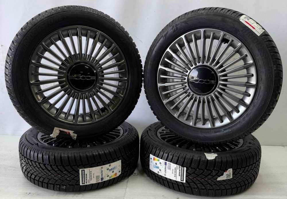 Fiat 500 Koła Alu 195/55r16 Bridgestone zima Oryginał 4x98