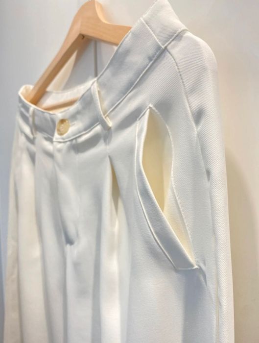 Calça clássica branca T: L /XL