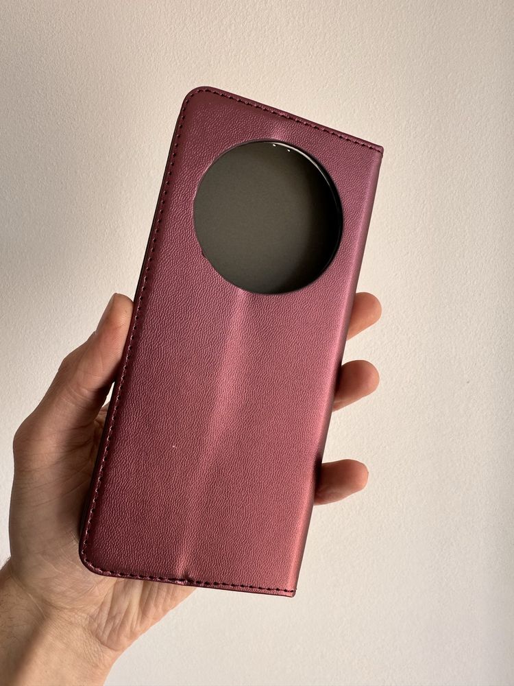 Etui Zamykane Burgundowe do Xiaomi Redmi 14C / POCO C75 / redmi A4