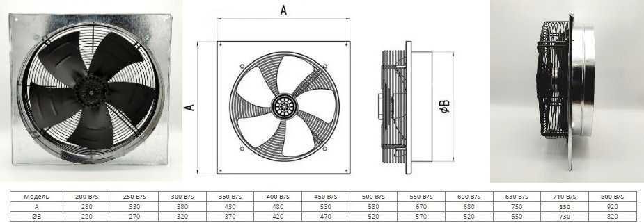 Вентилятор осевой, вентилятор оконный, вентилятор для склада, сигма