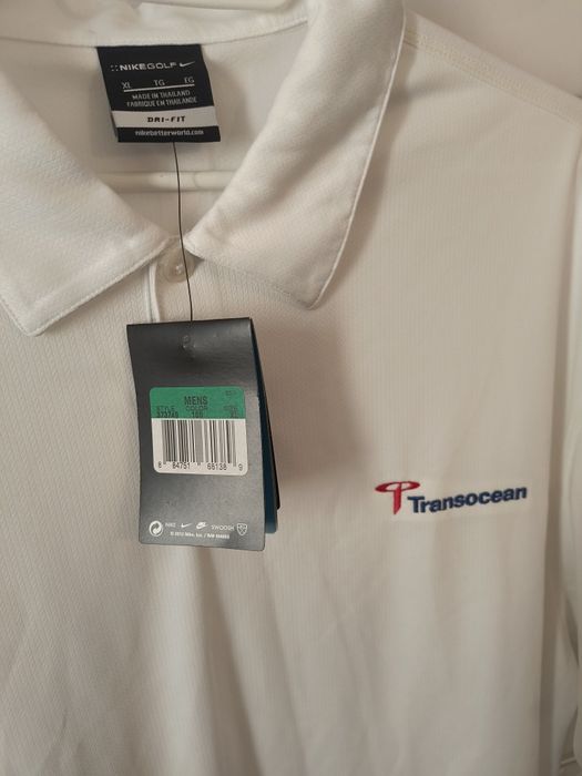 Nowa koszulka polo Nike Golf Dri-Fit XL – biała, oryginał, Transocean