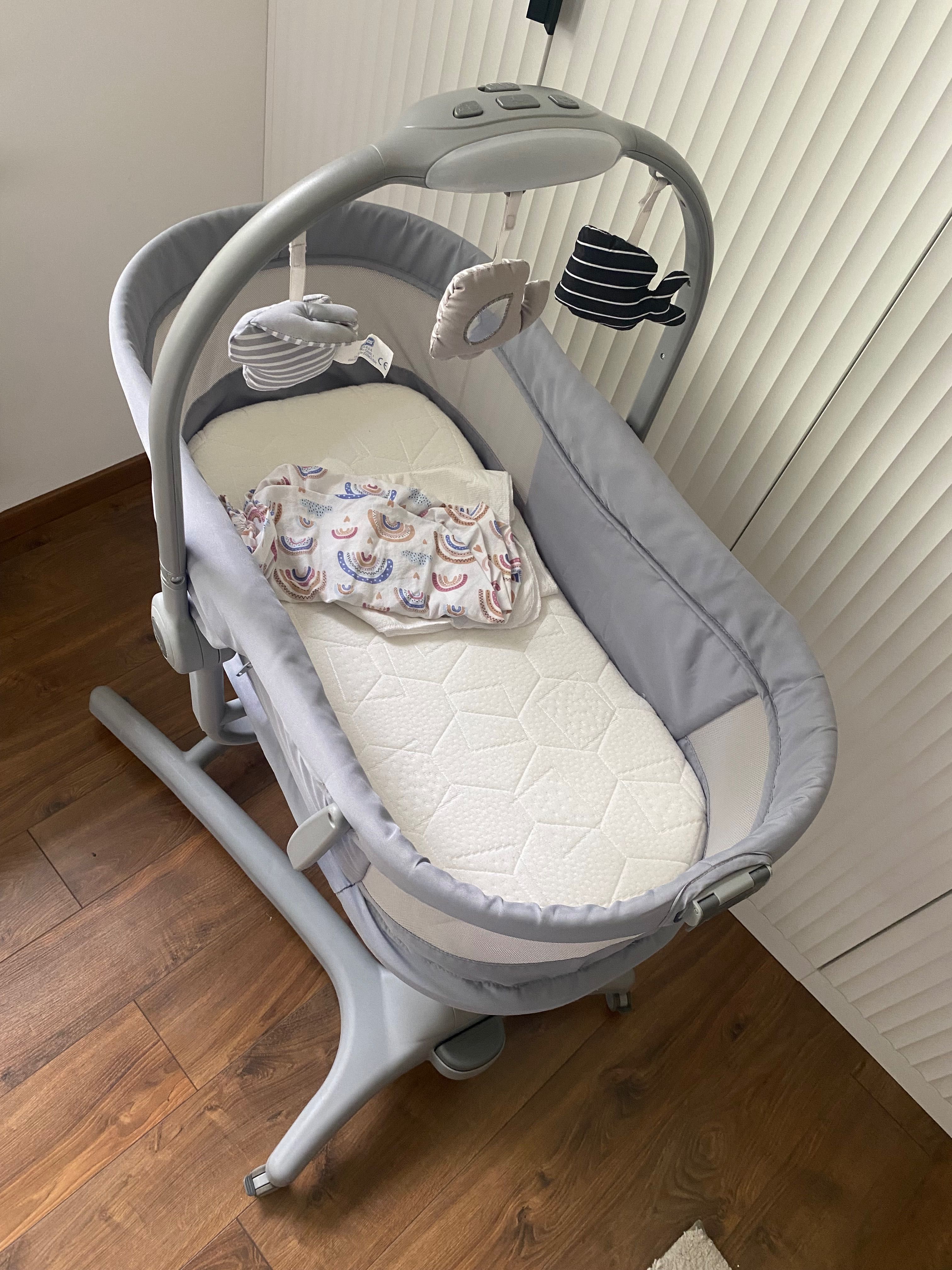 Dostawka łóżeczko krzesełko Chicco baby hug 4w1 air siwy