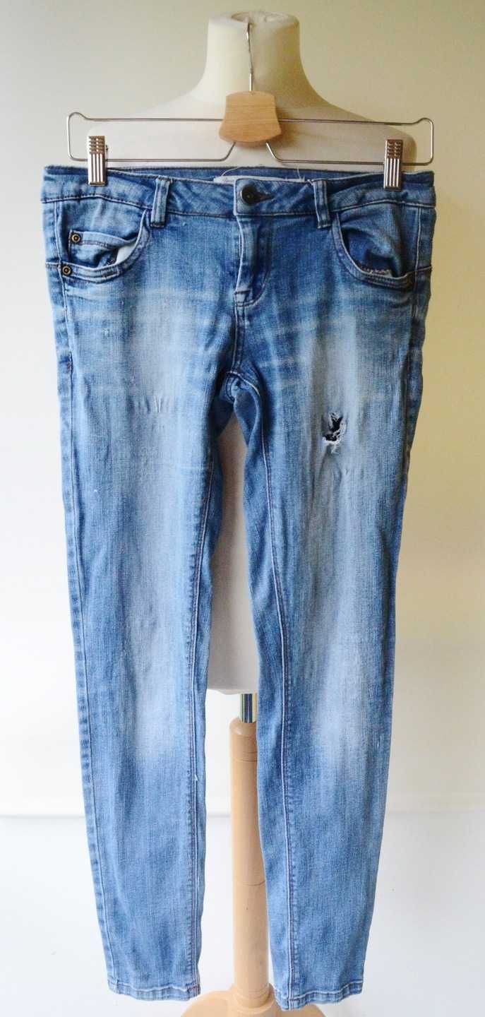 Spodnie Jeans M 38 Skinny Dziury Rurki Jeanswear