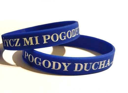 Opaska silikonowa na rękę Boże użycz mi pogody ducha ... granatowa