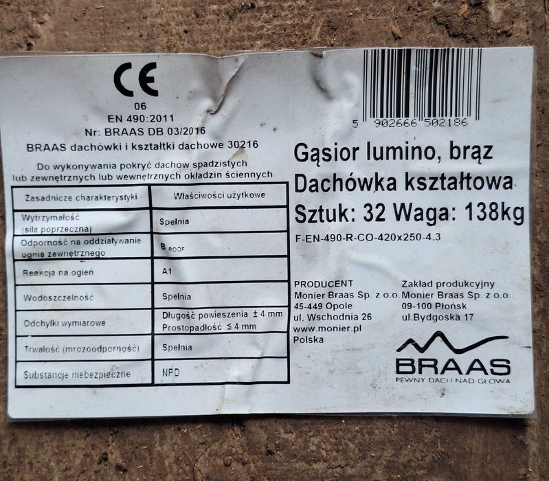 Dachówka Braas Brąz