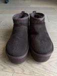 Ugg CLASSIC ULTRA MINI platform ciemnobrązowy