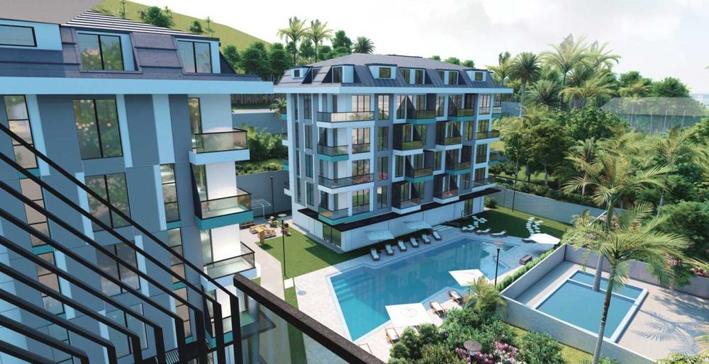 Квартира в современном комплексе в центре Алании пляж Клеопатра Турция