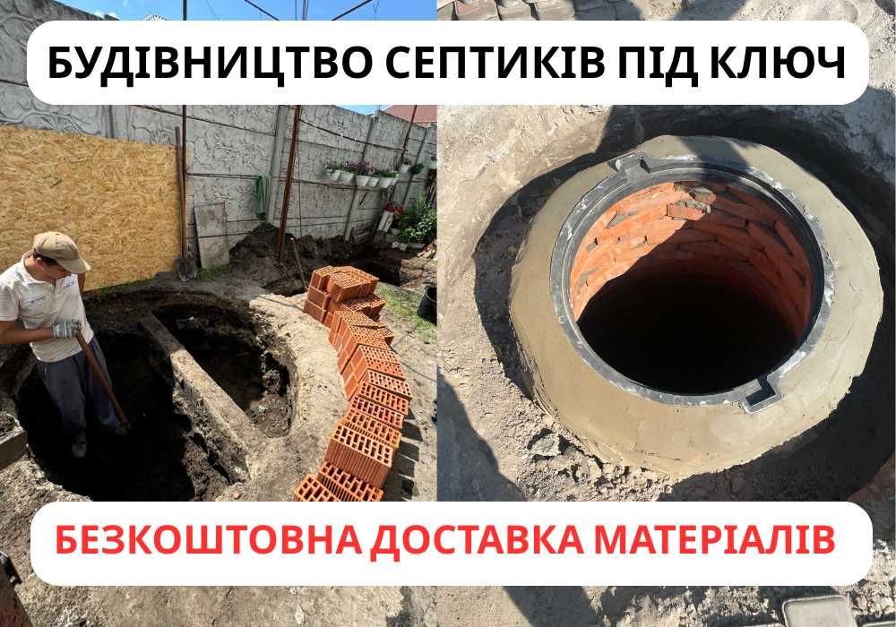 Выгребная яма септик канализации копка Септик під ключ вигрібні ями