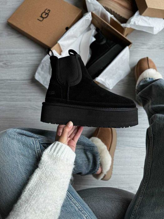 Угги/Угг/Уггі/Уги/Угі/UGG Australia Platform Chelsea Boot Black