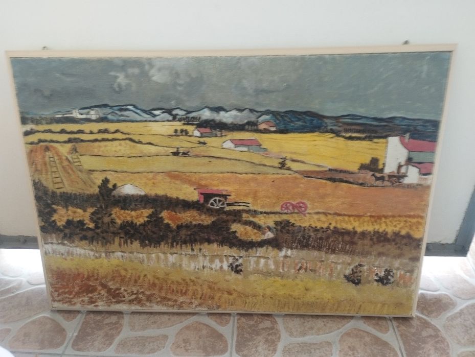 Obraz ręcznie malowany 80 na 56 cm widok