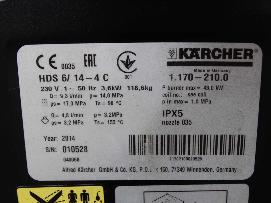 Myjka Ciśnieniowa Karcher HDS 6/14 C