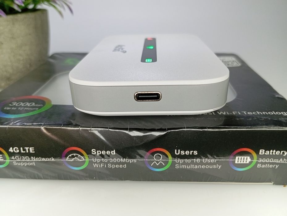 ‼️Портативний модем M6 з LED-дисплеєм 4G LTE роутер 3000mAh 300Mbps ‼️