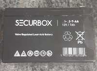 Dwa akumulatory firmy SECURBOX 12V/7Ah sprawne