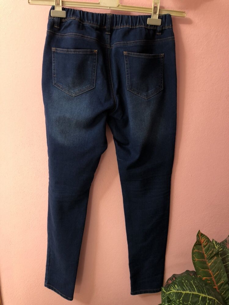 Jeggings / Jeans com cintura média elástica (tamanho 38)