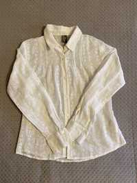 Biala haftowana koszula Zara