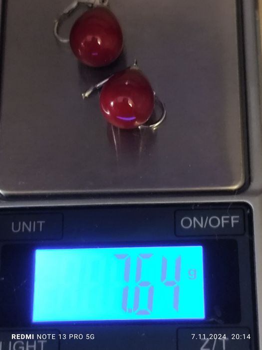 Złote kolczyki - białe złoto 585