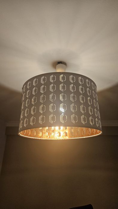 Candeeiro Nymo Ikea - Branco e dourado