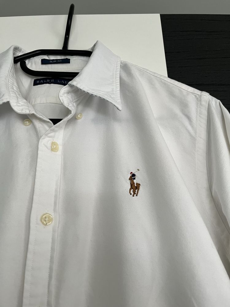 Biała koszula polo ralph lauren