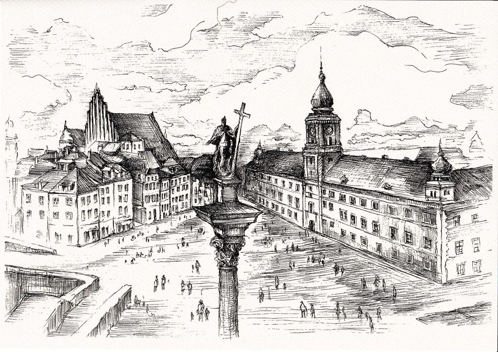 Warszawa w grafice II - cykl 4 grafik