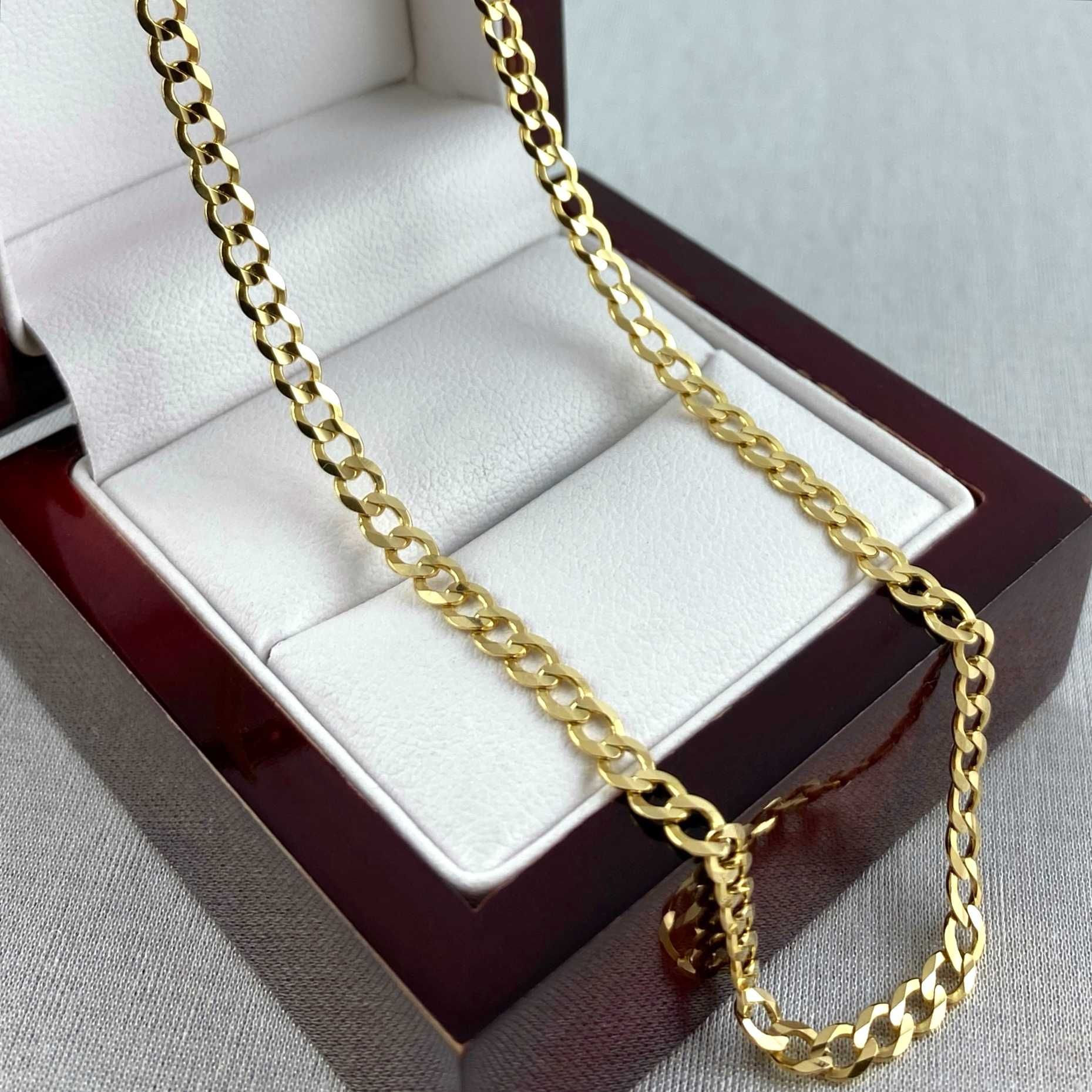 ZŁOTY łańcuszek splot PANCERKA "pełna" 3,5mm PR. 585 (14K) dł. 55 cm