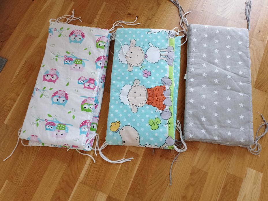 3 ochraniacze do łóżeczka