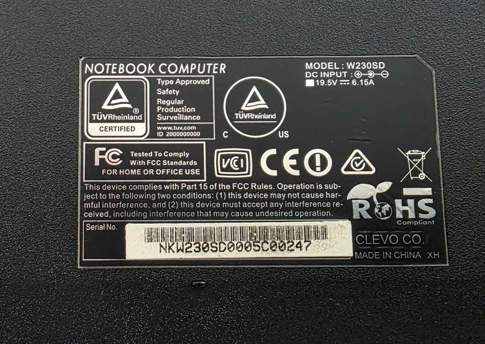 Clevo Laptop with 16GB RAM and Intel Core i7, 120GB SSD64552113006083124