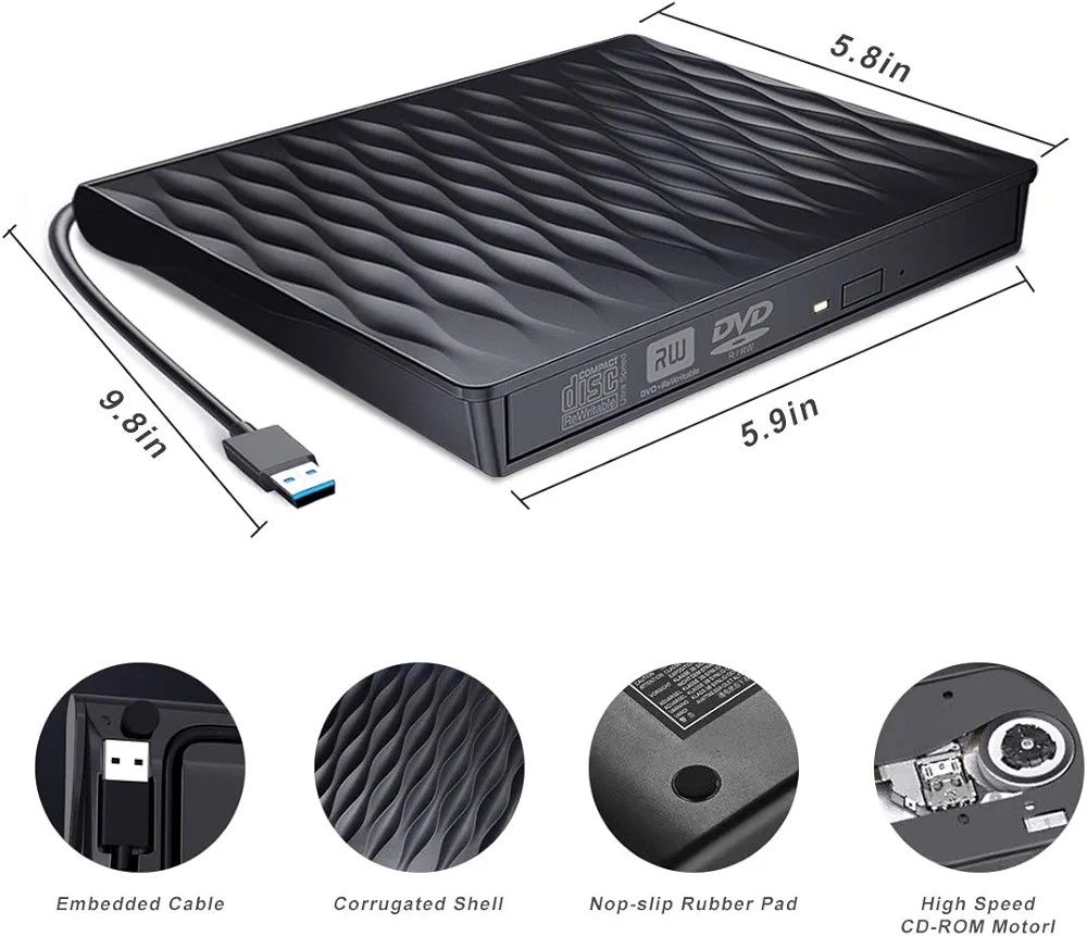 Zewnętrzny napęd cd dvd usb usb-c uscvis