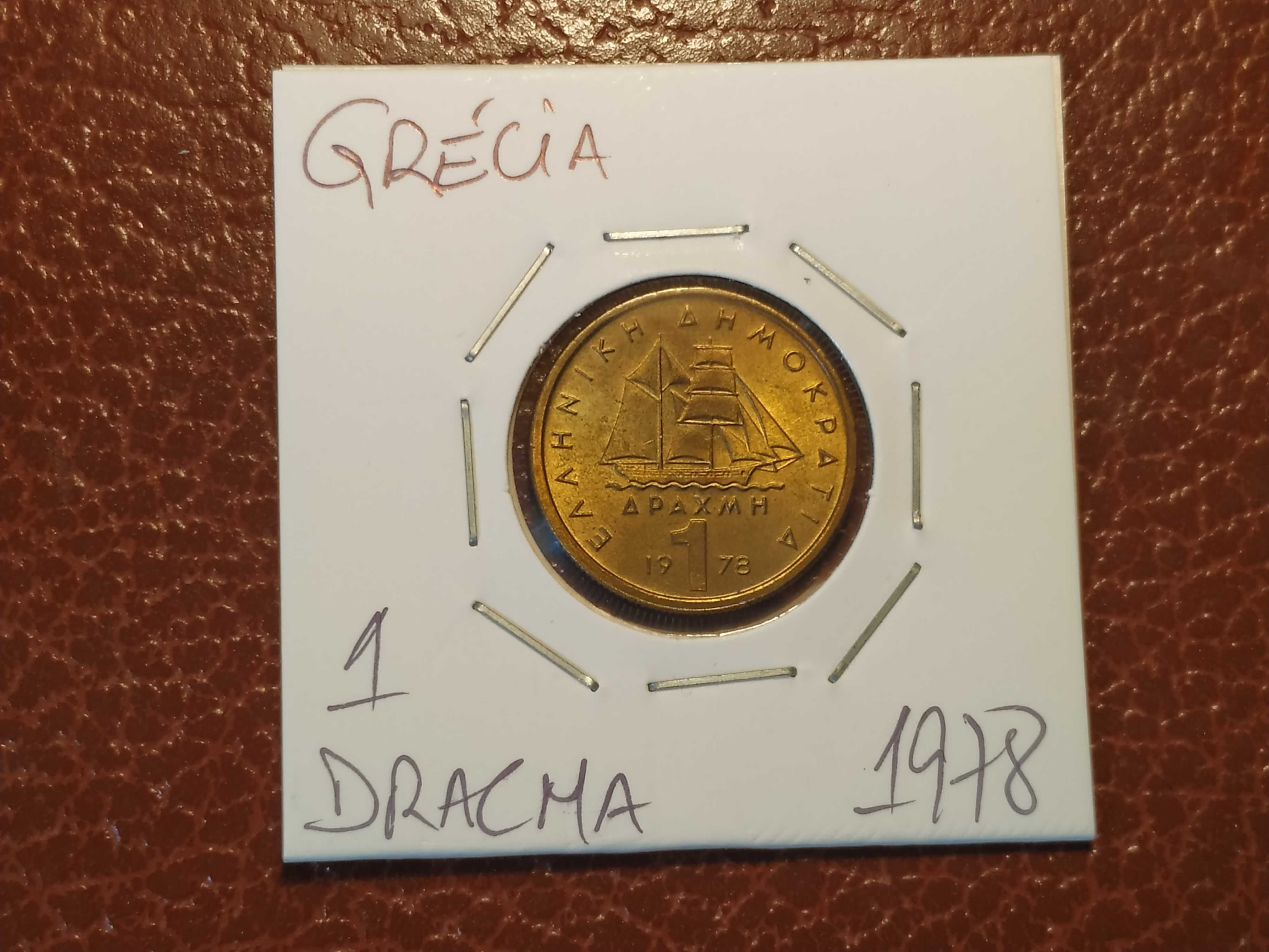 696 Moeda de 1 dracma de 1978 (barcos) - Grécia