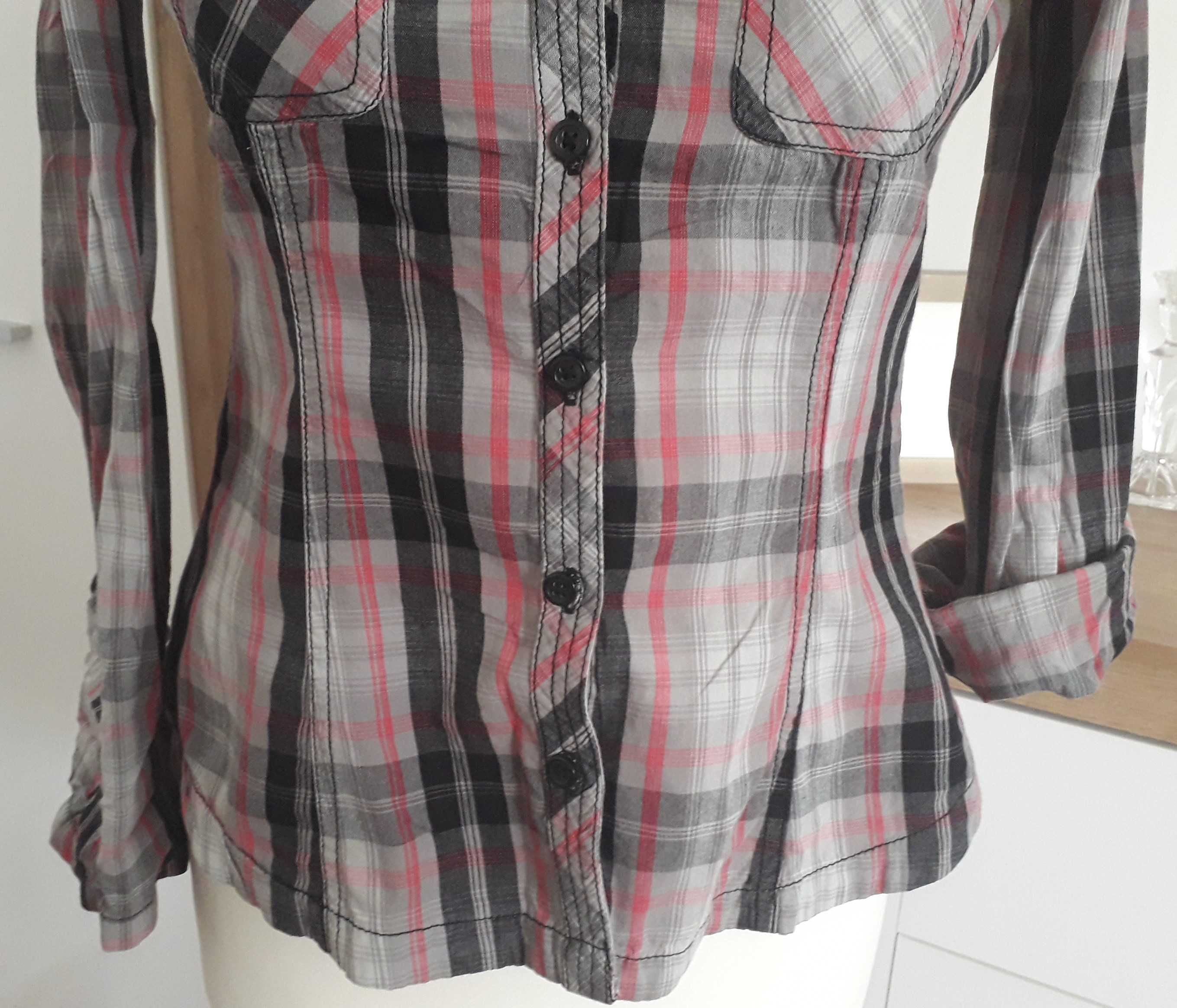 Koszula w kratę 100% bawełna, roz.S/36, H&M