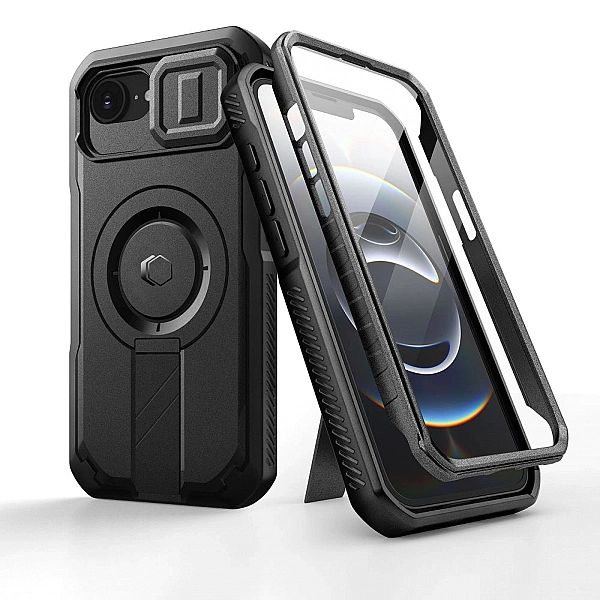 Etui Tech-Protect Kevlar Magsafe na iPhone 16e - czarne