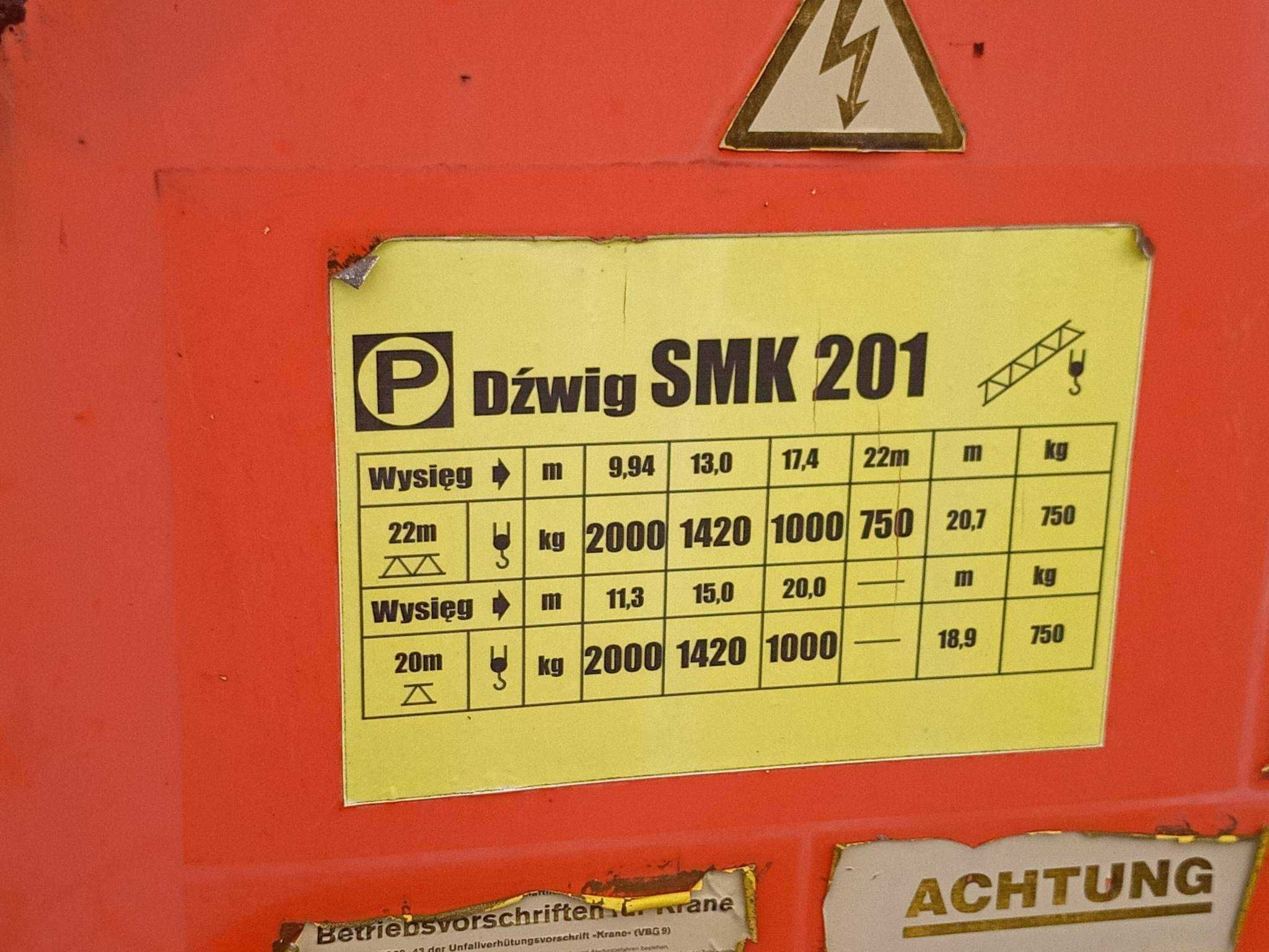 Dźwig budowlany PEINER SMK 201- żuraw wieżowy dolno-obrotowy