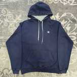 Vintage Y2K/2000s Faded Navy Blue Champion Essential Hoodie