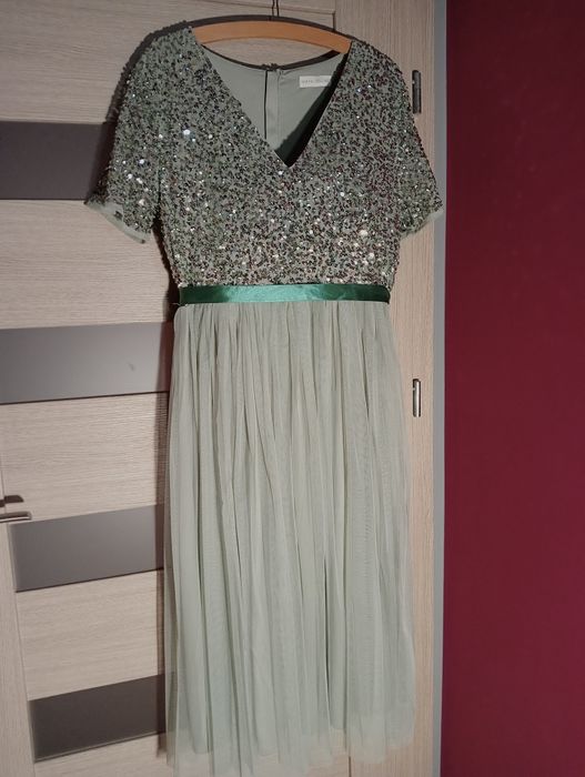 sukienka wesele impreza Sylwester cekiny tiul Maya delux