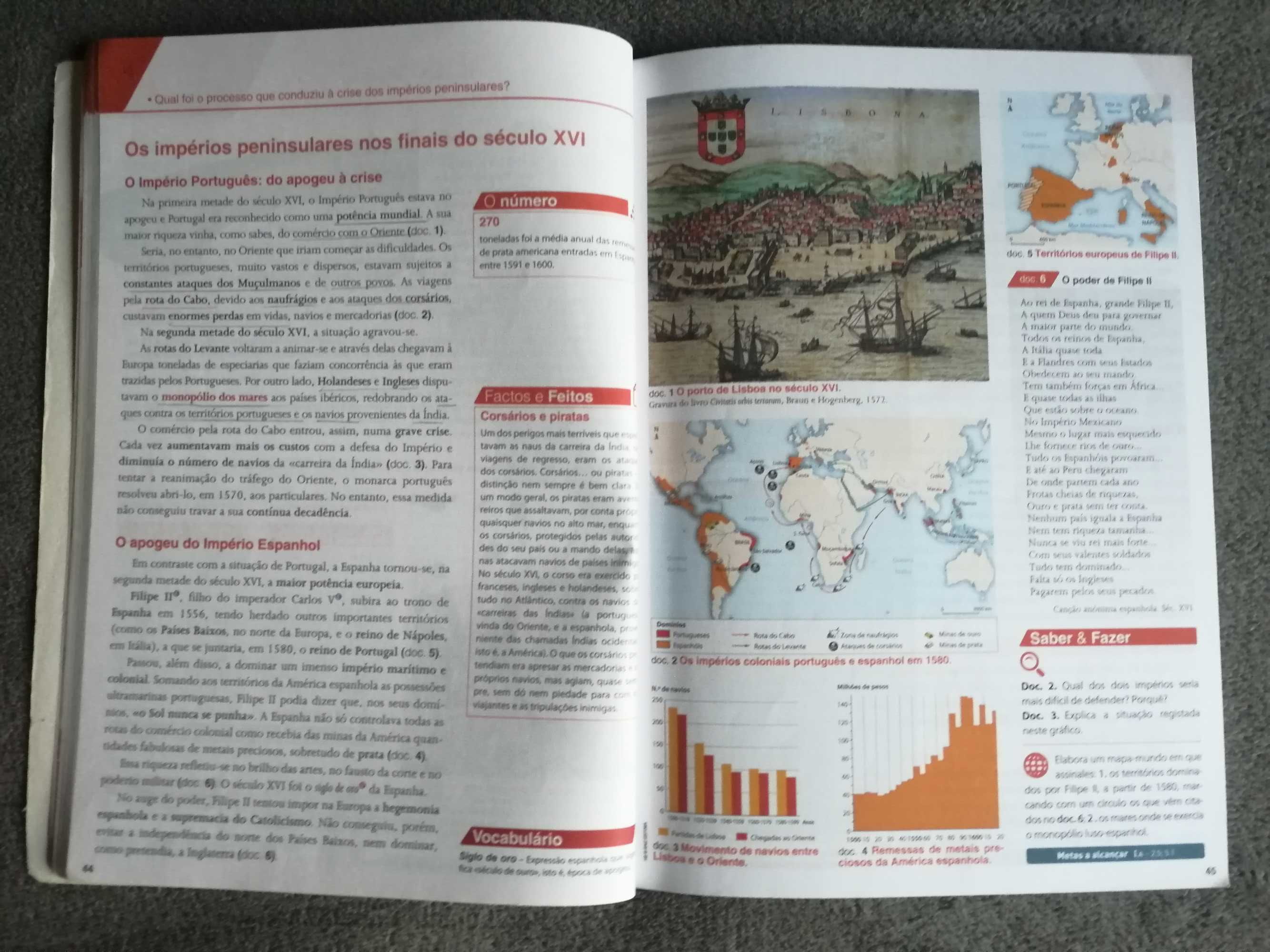 Historia oito - Manual e caderno de atividades (COMO NOVOS)