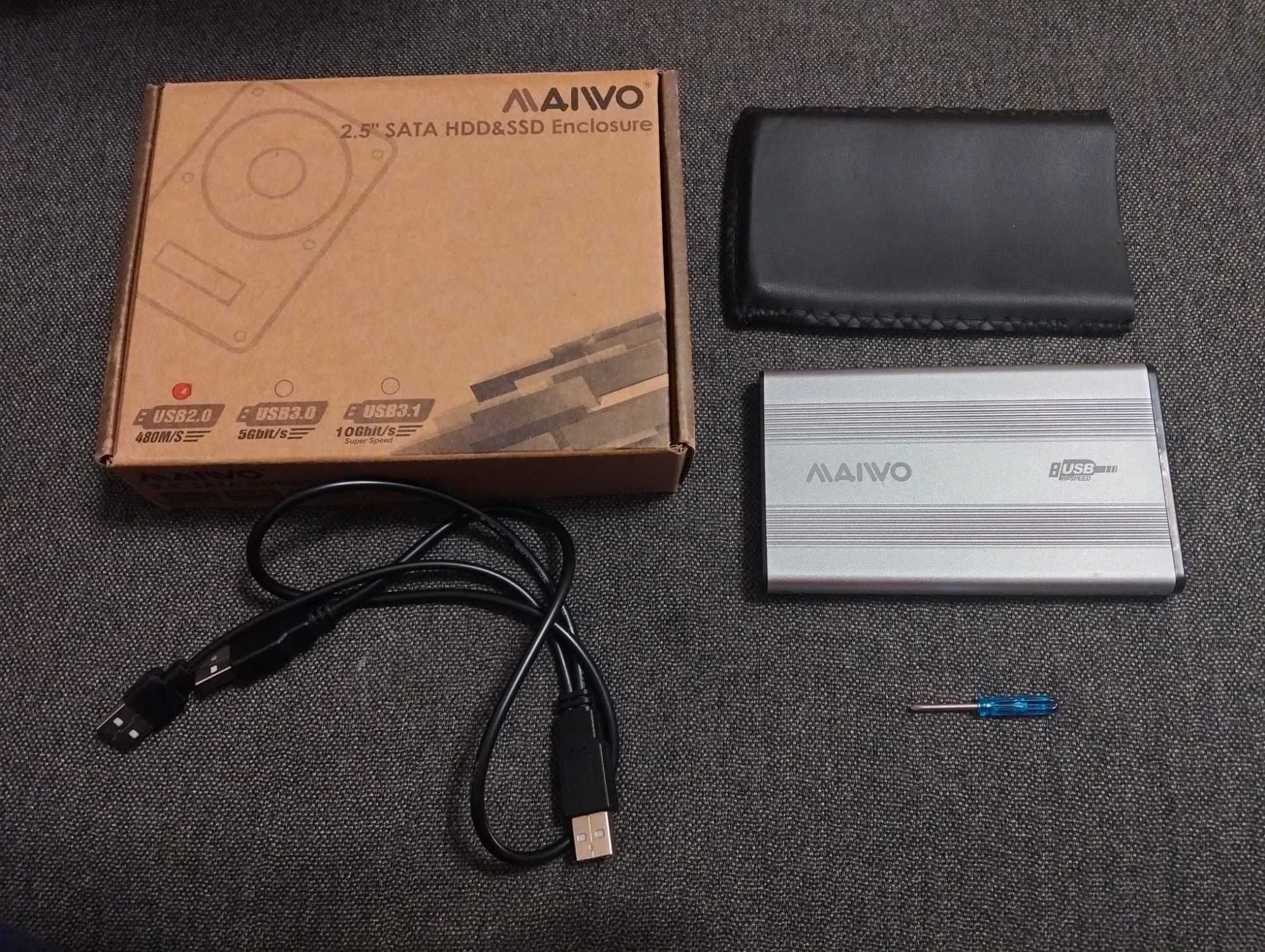 Зовнішня кишеня Maiwo для HDD 2.5" SATA USB 2.0 Silver