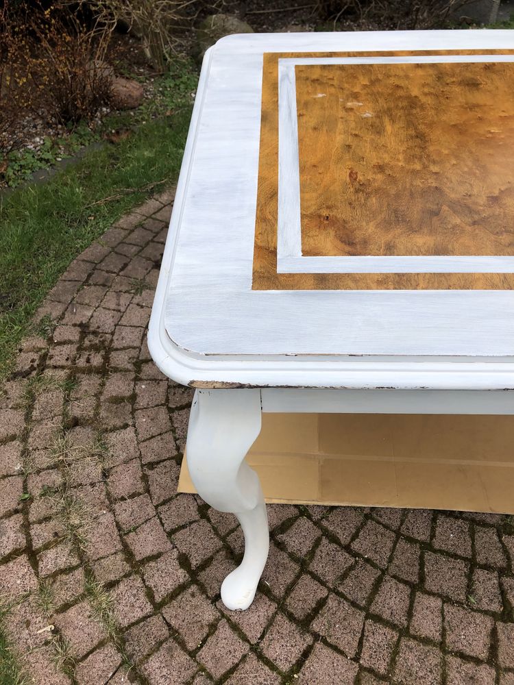 Stół środek fornirowanych boki malowane