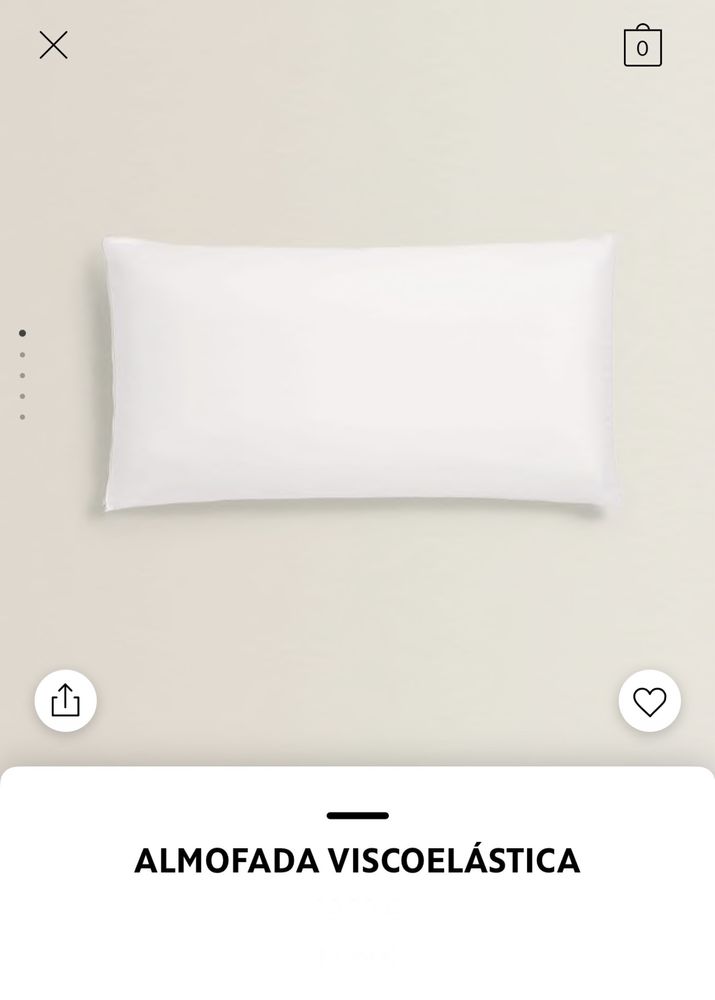 ALMOFADA VISCOELÁSTICA Zara Home NOVO