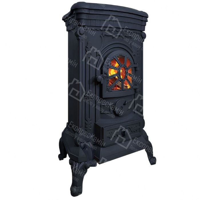 Чавунна піч камін буржуйка Eurokom Ingrid 9 КВт подвійна стінка