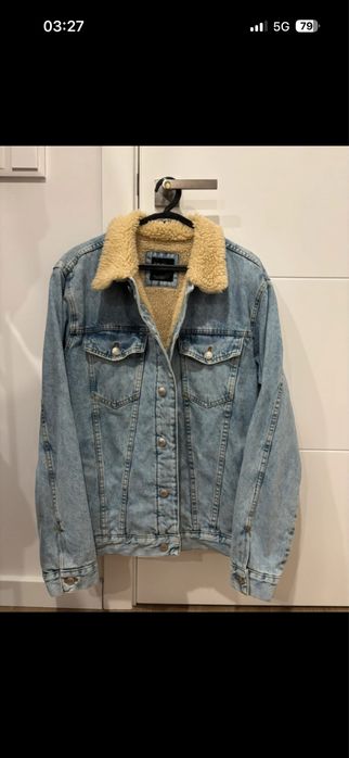 Casaco de ganga Zara com forro em pelo