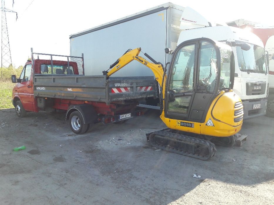 Usługi minikoparka,wywrotka5ton, głebokość2.50m,niwelator.