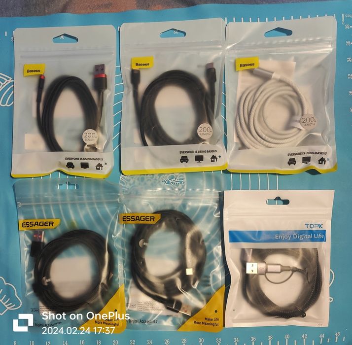 Кабель Baseus Essager TypeC  быстрой зарядки 60-100 W 1 м, 2 м