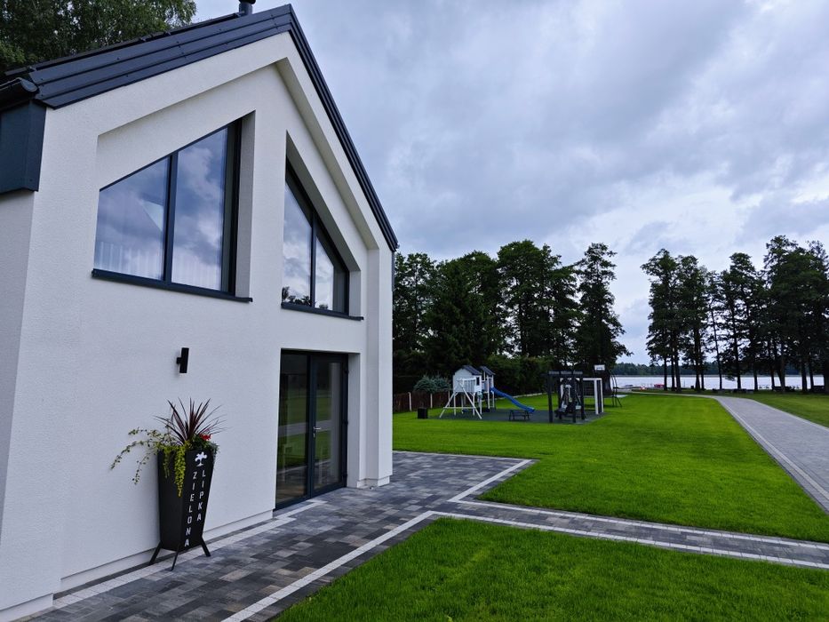 Domek nad jeziorem z balią, prywatna plaża, pomost, balia, kominek