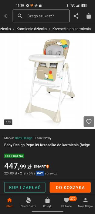 Krzesełko do karmienia babydisign