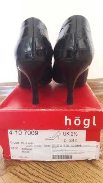 Туфли фирмы HOGL из натуральной лакированной кожи