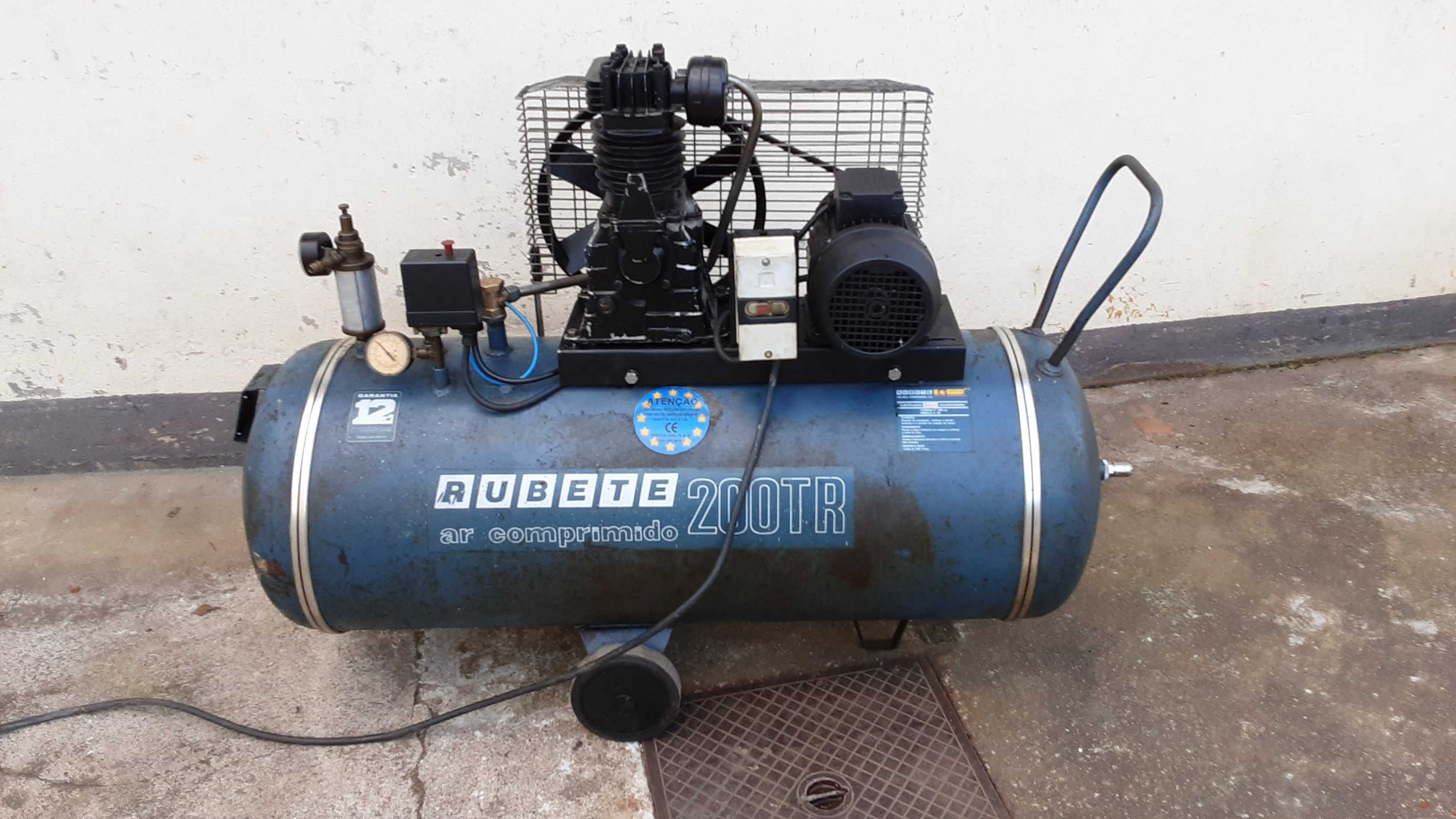Compressor rubete 200 litros cabeça nova