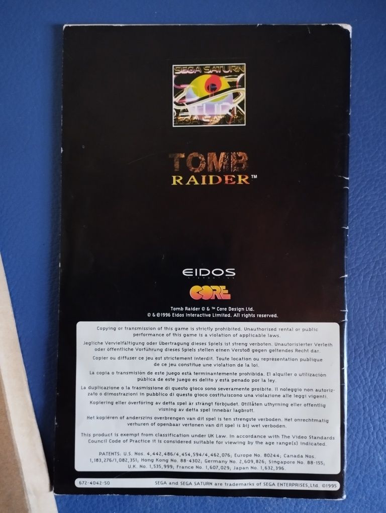 Tomb raider sega saturn manual português