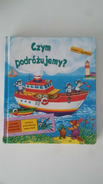 Książka z zagadkami Czym podróżujemy? Wydawnictwo Olesiejuk